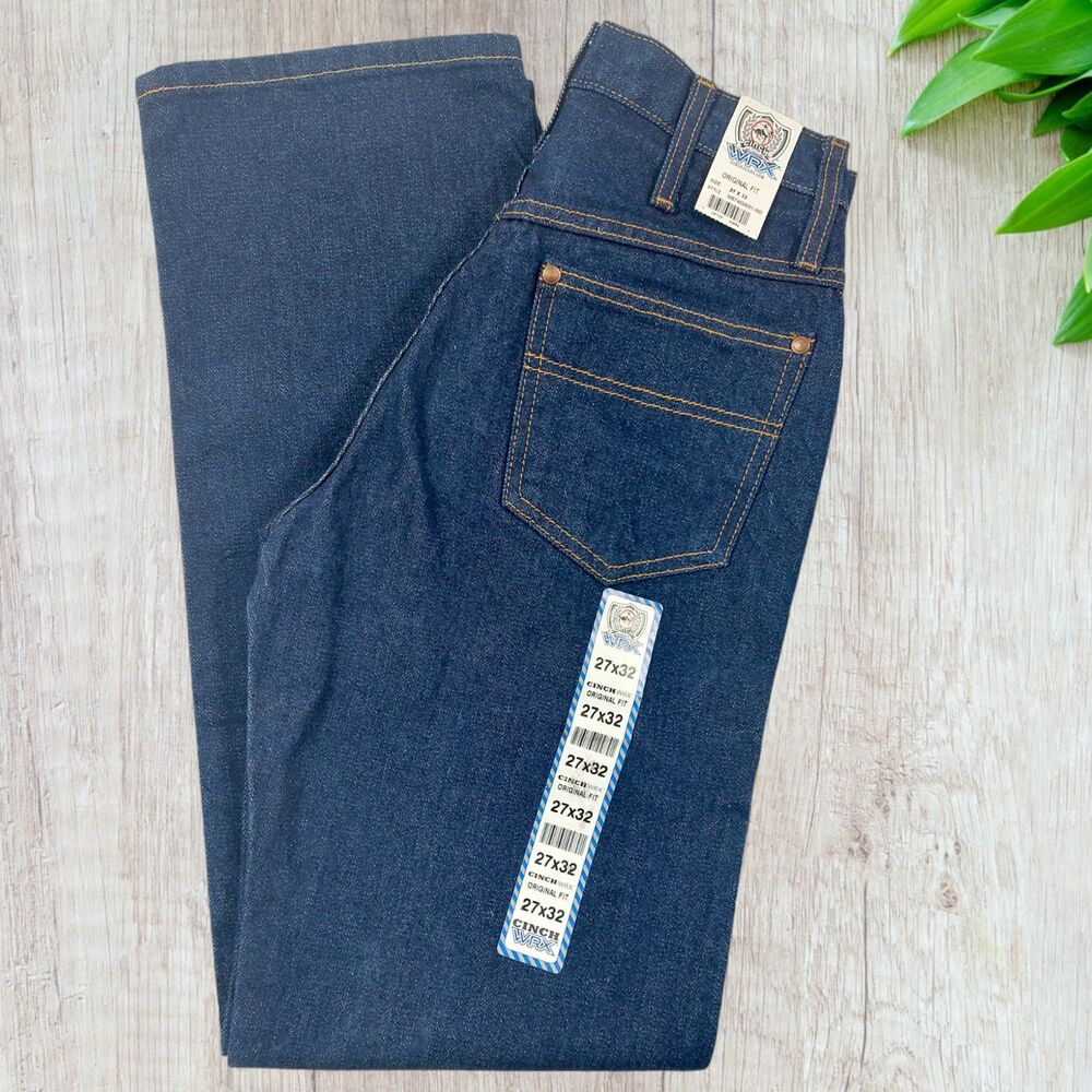 CINCH JEANS Mens 27X32 WRX Blue Denim Original Fit Cowboy Riding Rodeo NEW!